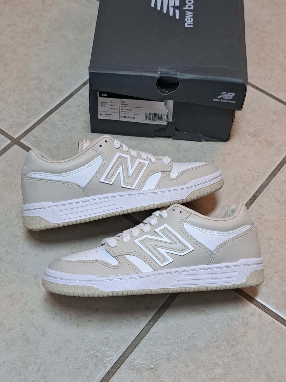New Balance 480 Low-Top Sneakers - Size BIG Kids Size 4.5Y / Wmns sz 6